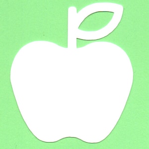 Paquete de 25 troqueles de papel con forma de manzana, troqueles de frutas, cartulina de manzana, manzanas DIY, tarjeta de frutas DIY, árbol de manzanas, álbum de recortes de manzanas y frutas