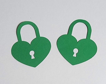 25 Pack Paper Heart Shaped Lock, Love Cut Out, Card Stock Heart, Love, DIY Heart, Party Supplies, Valentines Day, Anniversary, Wedding