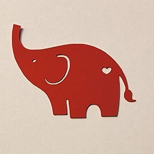 Paquet de 25 éléphants en forme de coeur, Cupidon découpé, papier cartonné coeur, amour, bricolage coeur, articles de fête, Saint Valentin, anniversaire, mariage