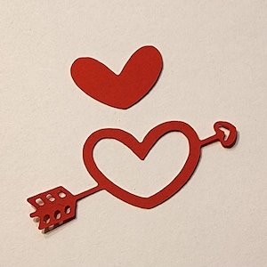 Paquet de 25 flèches en forme de coeur, Cupidon découpé, papier cartonné coeur, amour, coeur à faire soi-même, articles de fête, Saint Valentin, anniversaire, mariage
