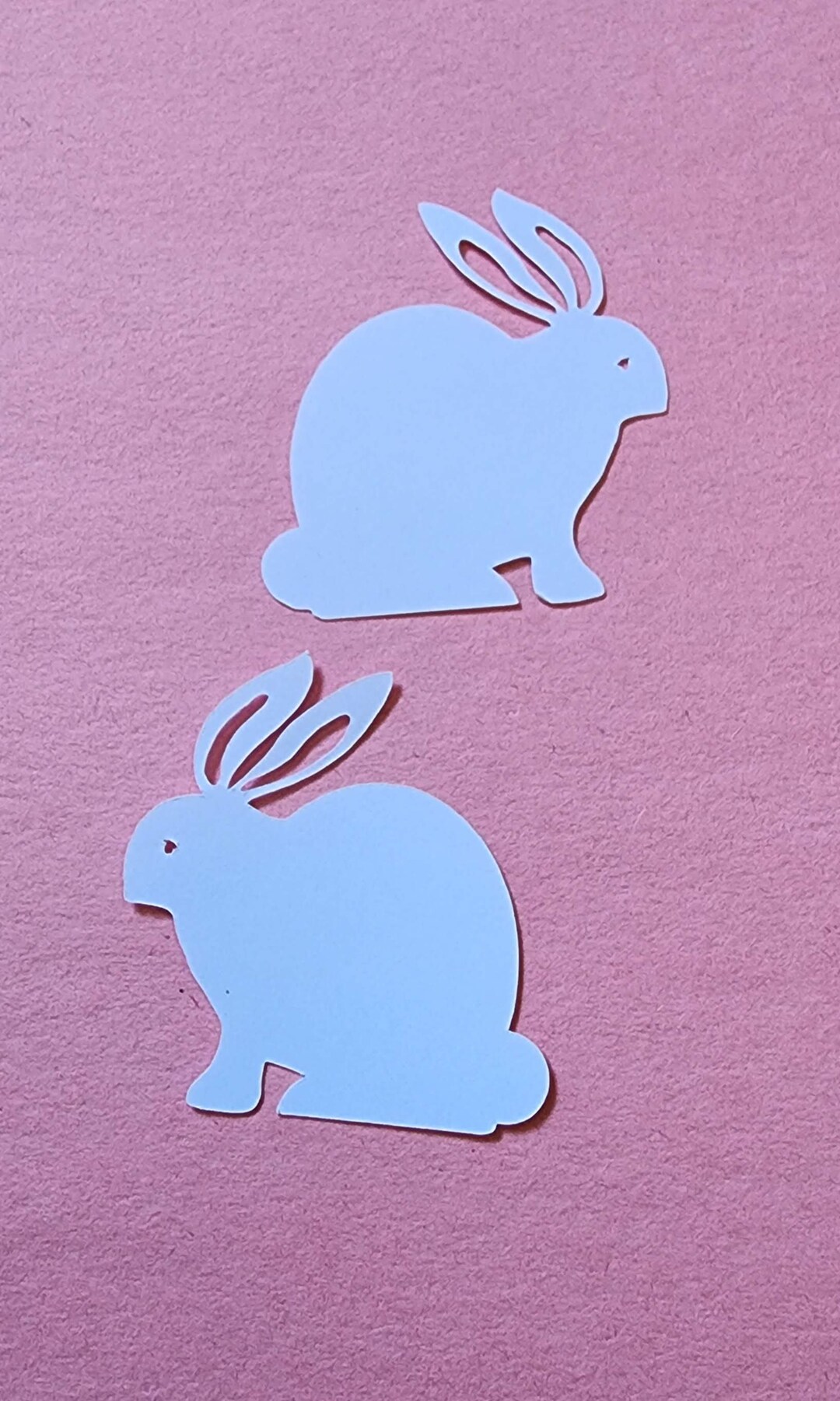 25 Pack Paper Bunnys Shapes Cut Out Bunny Cardstock Easter Etsy