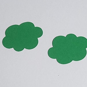 Pacote com 25 - Formas de nuvens de papel, nuvens recortadas, nuvens de cartolina, nuvens faça você mesmo, artigos para festas, casamento, aniversário, clima
