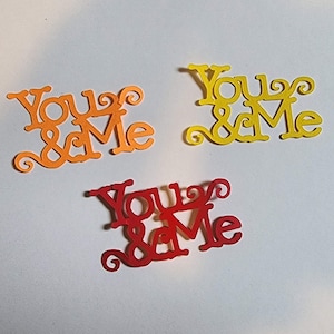 Paquet de 25 papiers en forme de toi et moi, amour découpé, papier cartonné coeur, amour, coeur à faire soi-même, articles de fête, saint valentin, anniversaire, mariage