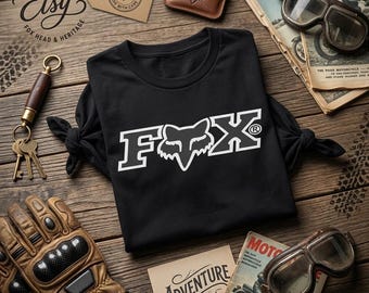 Fox Racing T-Shirt, Motocross-Grafik-T-Shirt, Biker-Lebensstil-Kleidung.