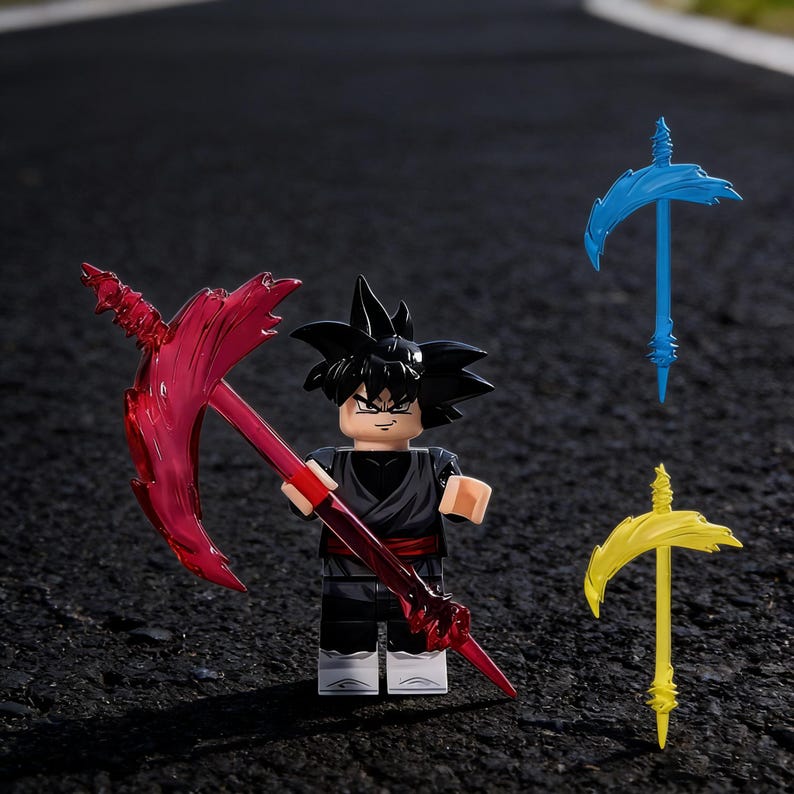 Black Myth Wukong Death Scythe Weapon Translucent Blue Pink Yellow ...