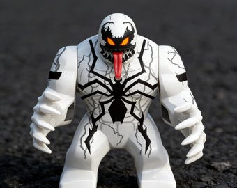 Miniatura Anti-Venom MOC, compatível com o universo Marvel, feita com peças de montar. Perfeita para decoração de mesa. Impressão de alta qualidade. Montada à mão.