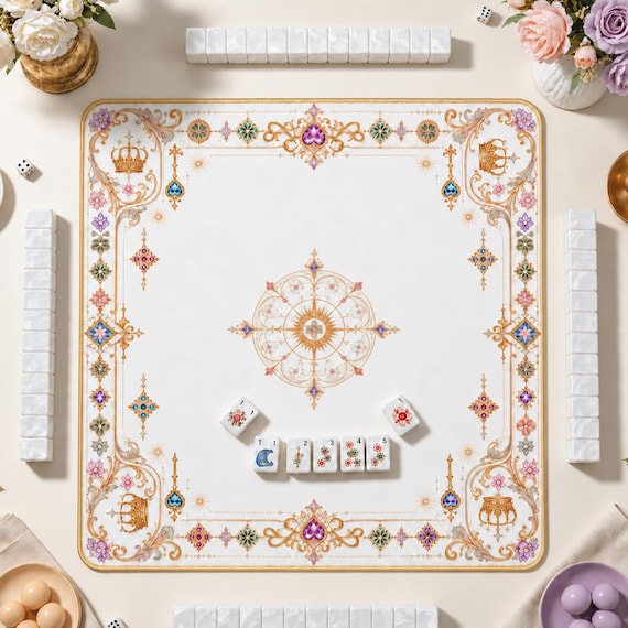 Mahjong Mat Decorative Table Pad, Mahjong Game Night Mat to Protect Mahjong Table, Mahjong Birthday Gift, Christmas Mahjong Gift