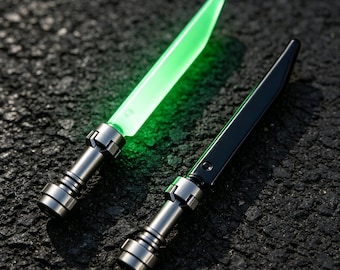 Star Wars Darksaber Lichtsaber für Minifiguren: Grün&Schwarz 2er Set ABS Kunststoff, Metallic Finish, für Display oder Custom Builds