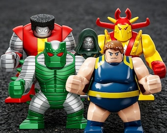 Destructive Doctor Retro He-Man Action Figure, ABS Plastic, Matte Finish, 3D Armor & Printed Details, Collector Display