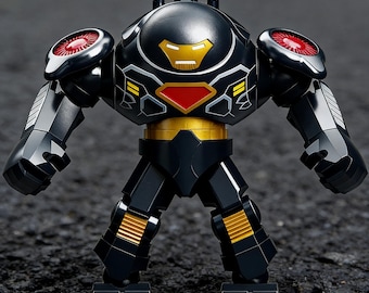 Figura en miniatura MOC de Iron Man Mark 42, compatible con Marvel Super Hero, bloques de construcción, perfectos para la decoración de escritorios, ABS de primera calidad.