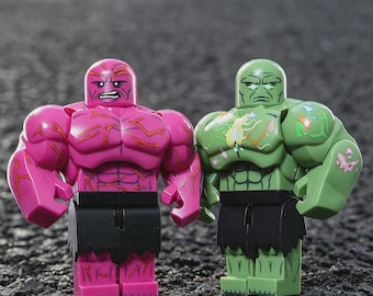 Abomination & Red Hulk MOC Miniature Figure Marvel Super Hero Compatible Blocks, Perfect for Desk Decor and Cake Topper, Premium ABS