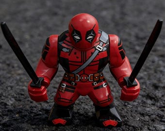 Deadpool MOC Miniature Figure Marvel Super Hero Compatible Building Bricks Perfect for Birthday Gift Hand Assembled