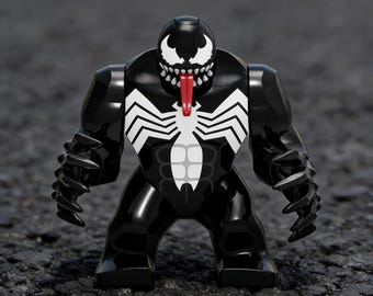 ヴェノム MOC ミニチュアフィギュア マーベルスーパーヒーロー 主要ブロックに適合 デスク装飾に最適 手作業で組み立てられた高品質プリント
