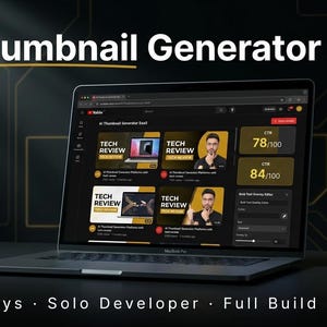 AI Thumbnail Generator SaaS Build Guide — DALL-E 3, CTR Score, Text Overlay, Pillow, Agency Plans, Launch 30 Days