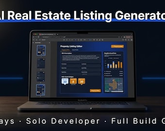 AI Real Estate Listing Generator SaaS — MLS Description, Walk Score API, Brokerage Plans, Solo Developer, 30 Days