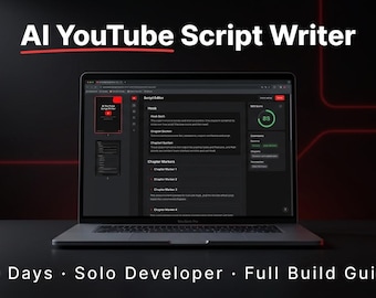 AI YouTube Script Writer SaaS Build Guide — Solo Developer Roadmap, OpenAI GPT-4o, YouTube SEO, Hook Generator, Teleprompter Mode, 30 Days