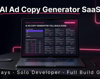 AI Ad Copy Generator SaaS Build Guide — AIDA PAS Framework, 10 Variations, A/B Testing, Agency Plans, Launch 30 Days