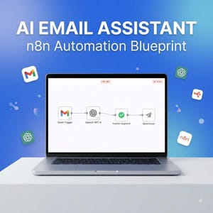 N8n Workflow, AI Email Assistant Template with Human Approval | Digital Download