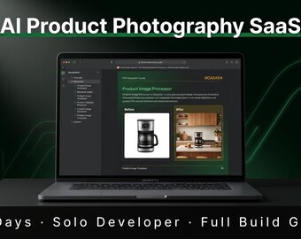 AI Product Photography SaaS Build Guide - Rembg, SDXL, RunPod, Shopify Integration, Batch Processing, 30 Days