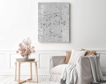 Atlas, Fine Art Print, Abstract, Minimalist, Modern, Neutral Home Decor, Contemporary Gray Canvas