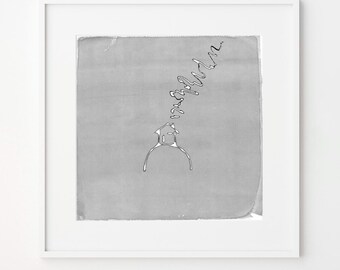Hill House, Fine Art Print, Abstract, Minimalist, Modern, Neutral Home Decor, Contemporary Gray Canvas