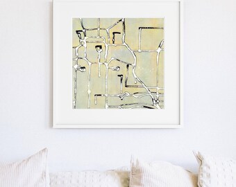 Concrete Jungle, Fine Art Print, Abstract, Minimalist, Modern, Neutral Home Decor, Contemporary Gray Canvas