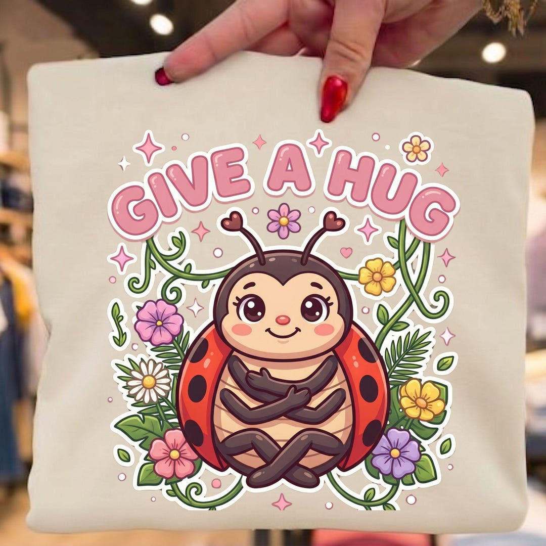 Give a Hug Ladybug PNG, Catch Phrase PNG, Trending PNG, Viral Png ...