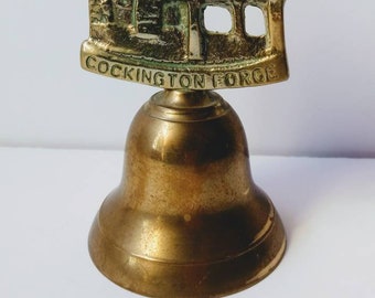 Vintage Cockington Forge Bell / England / patina / dinner bell / assemblage / altered art / collectible / serving / blacksmith / souvenir