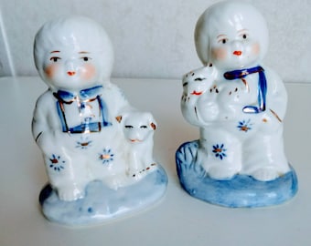 blue boy porcelain figurine