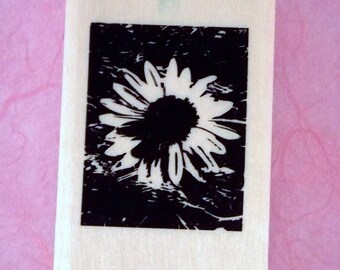 Anita's Wood Mounted Flower Rubber Stamp / Scrapbook / Craft Supplies / mixed media / Floral stamp / Daisy