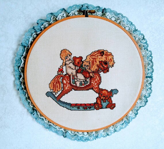 Quick Stitch Country Christmas Rocking Horse Counted Cross Stitch Pattern