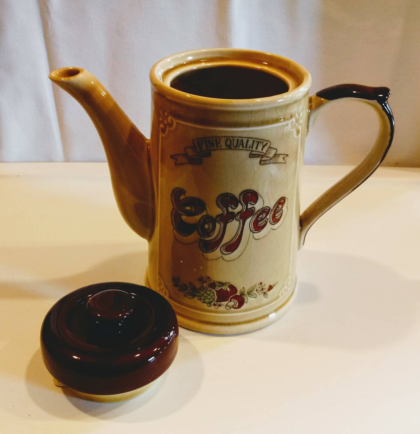 Vintage Ceramic Fine Quality Coffee Pot / Asake / Japan / Kitchen 