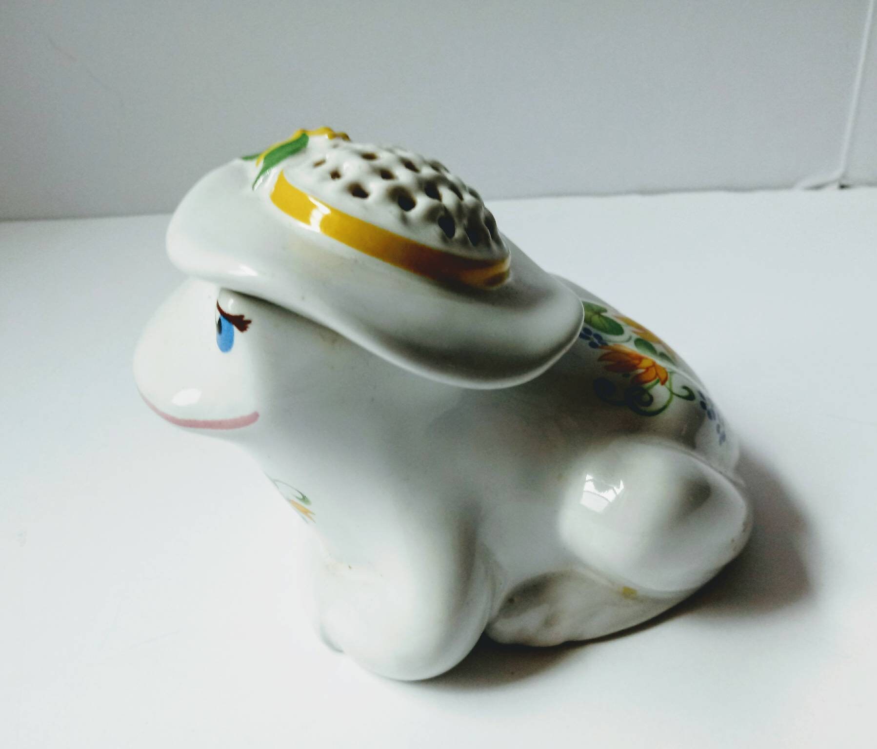 Avon Frog Potpourri Holder Avon Frog Ceramic Pomander / 1980s Etsy