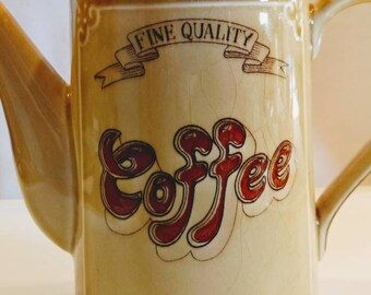 Vintage Ceramic Fine Quality Coffee Pot / Asake / Japan / Kitchen 
