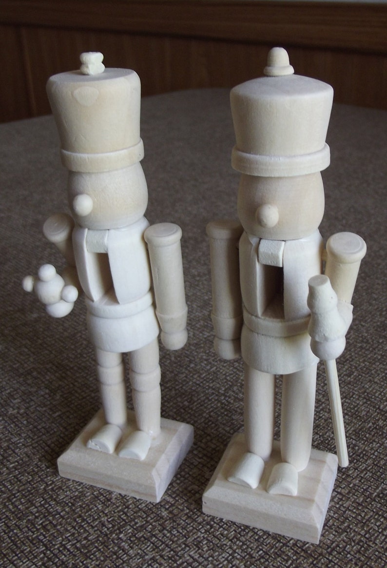 Unfinished wood nutcracker ready to paint / DIY / Christmas Etsy