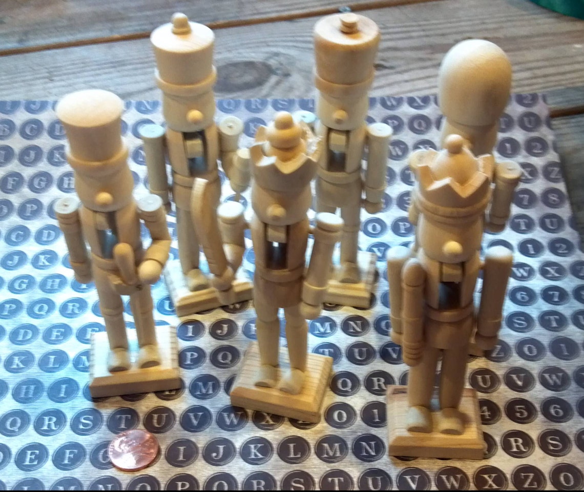 Unfinished wood nutcracker ready to paint / DIY / Christmas Etsy