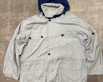 Veste utilitaire à capuche beige Christian Dior Monsieur Archive des années 90
