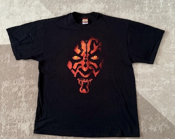 STAR WARS Darth Maul Vintage 1999 T Shirt Lucas Film Episode 1 Black M Sith Lord