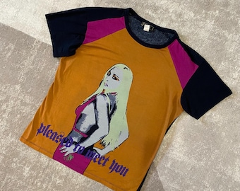 T-shirt homme Versace Archive années 1990, modèle Donatella Versace Pop, taille 52