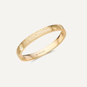 Leopard Gold Bangle Bracelet – 14K Gold Plated Stainless Steel – Statement Bangle – Waterproof Jewelry – Luxury Gold Bracelet