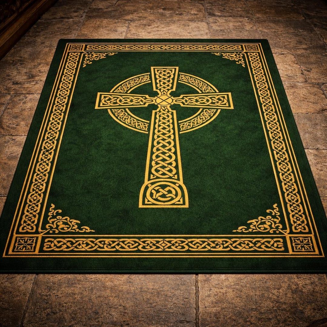Church Rug Christian Prayer Mat Rug, Celtic Cross Prayer Rug, Christian Prayer ...