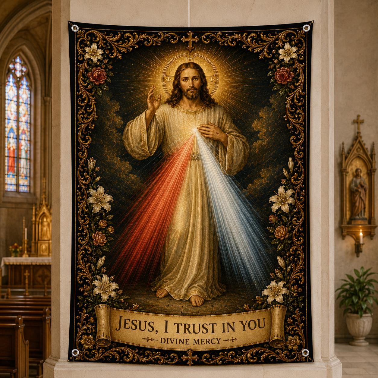 Divine Mercy Tapestry - Etsy