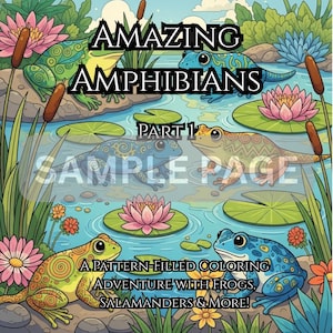 May include: A set of three ceramic mugs with a speckled, cream-colored glaze. Each mug features a different hand-painted design: a blue and green leaf, a yellow flower, and a red berry. The mugs have a simple, rounded shape and a comfortable handle.