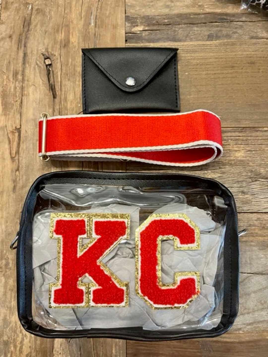 KC Clear Stadium Bagclear Crossbody Pursegame Day Pursechenille