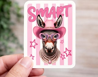Smart Ass Sticker/Car Magnet, Smart Donkey Sticker, Royal donkey popular Sticker, summer Sticker, donkey glasses Sticker, Popular sticker