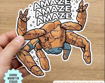 Amaze, Amaze, Amaze - Sticker | Project Hail Mary inspired Sticker | Rocky Sticker | Bookish Sticker | Sci-Fi | BookTok | Fist My Bump