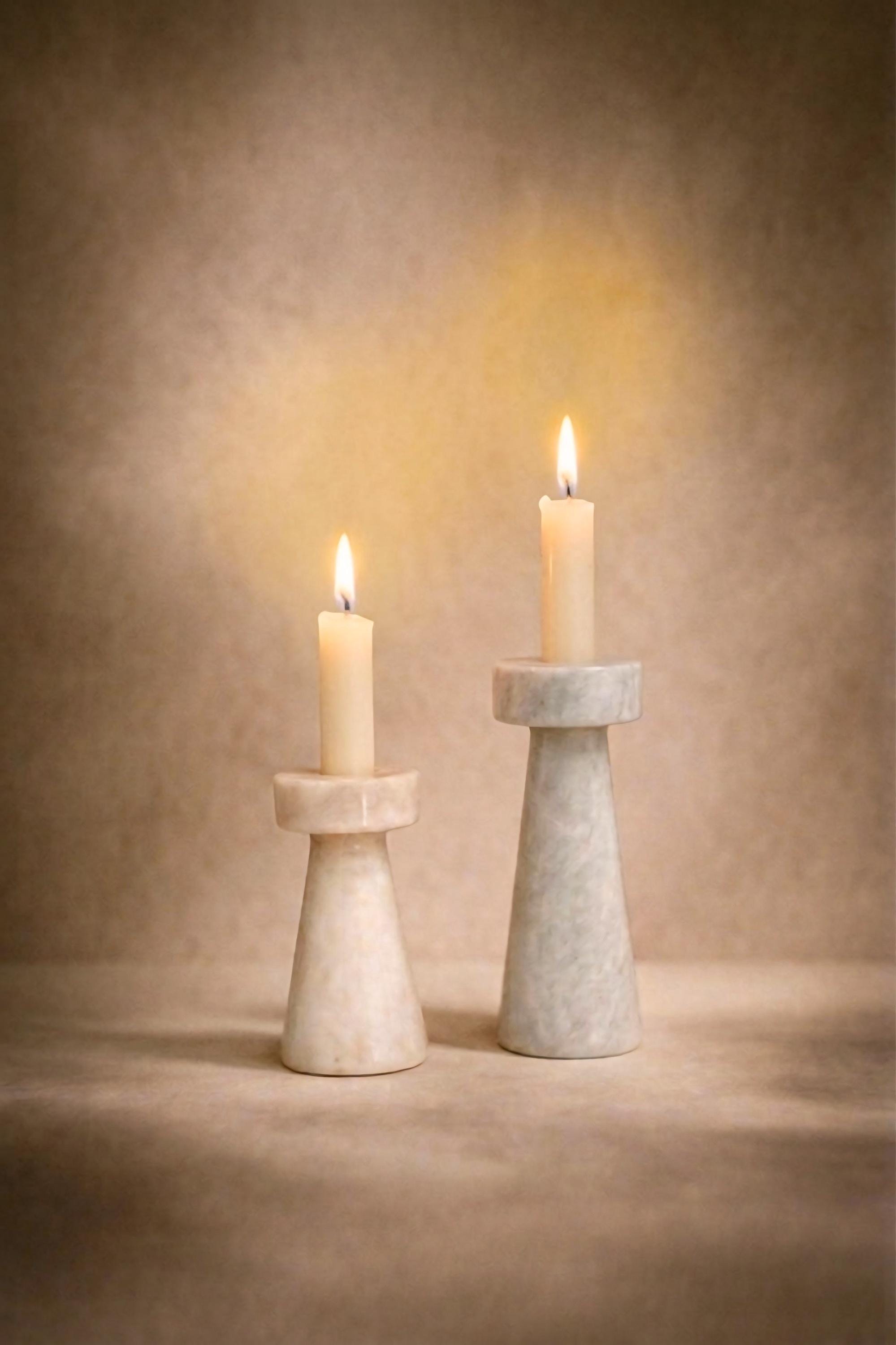Lot de 2 photophores marbré en verre or et blanc 12x12x12cm Lot de 2 photophores marbré en verre or et blanc 12x12x12cm