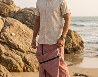 Dhoti de algodón puro para hombre/Ropa étnica tradicional del sur de la India/Suave y cómodo/Talla única