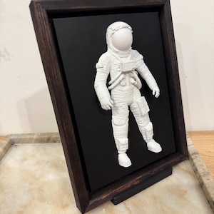Arte de parede de astronauta interestelar, decoração espacial 3D, escultura de parede de ficção científica
