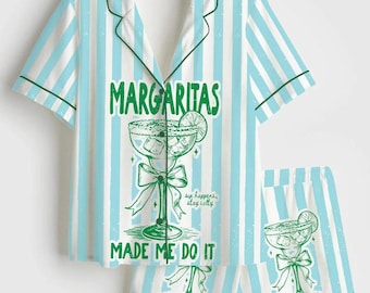 Ensemble pyjama Margarita femme, pyjama femme Margaritas Made Me Do It, pyjama drôle femme, pyjama cocktail femme, cadeau pour elle